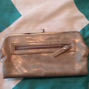 Boho women's clasp wallet with magnetic hook